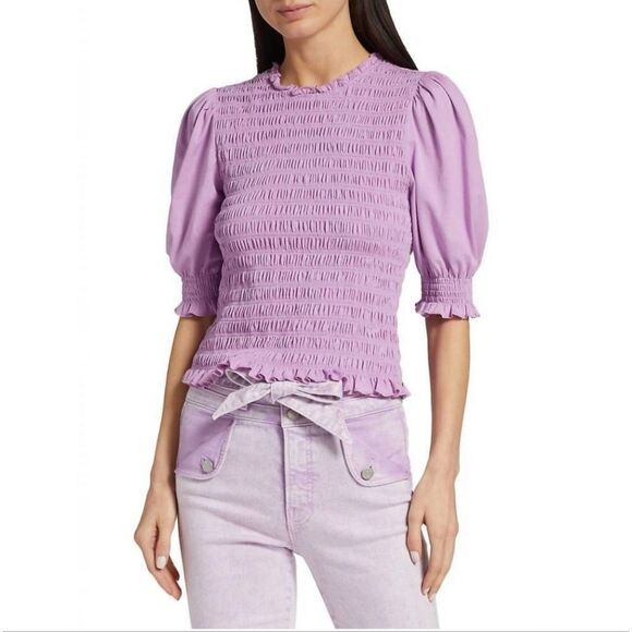 VERONICA BEARD langston top in violet Medium - Picture 1 of 7